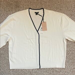 Halogen Tipped Vneck Cardigan